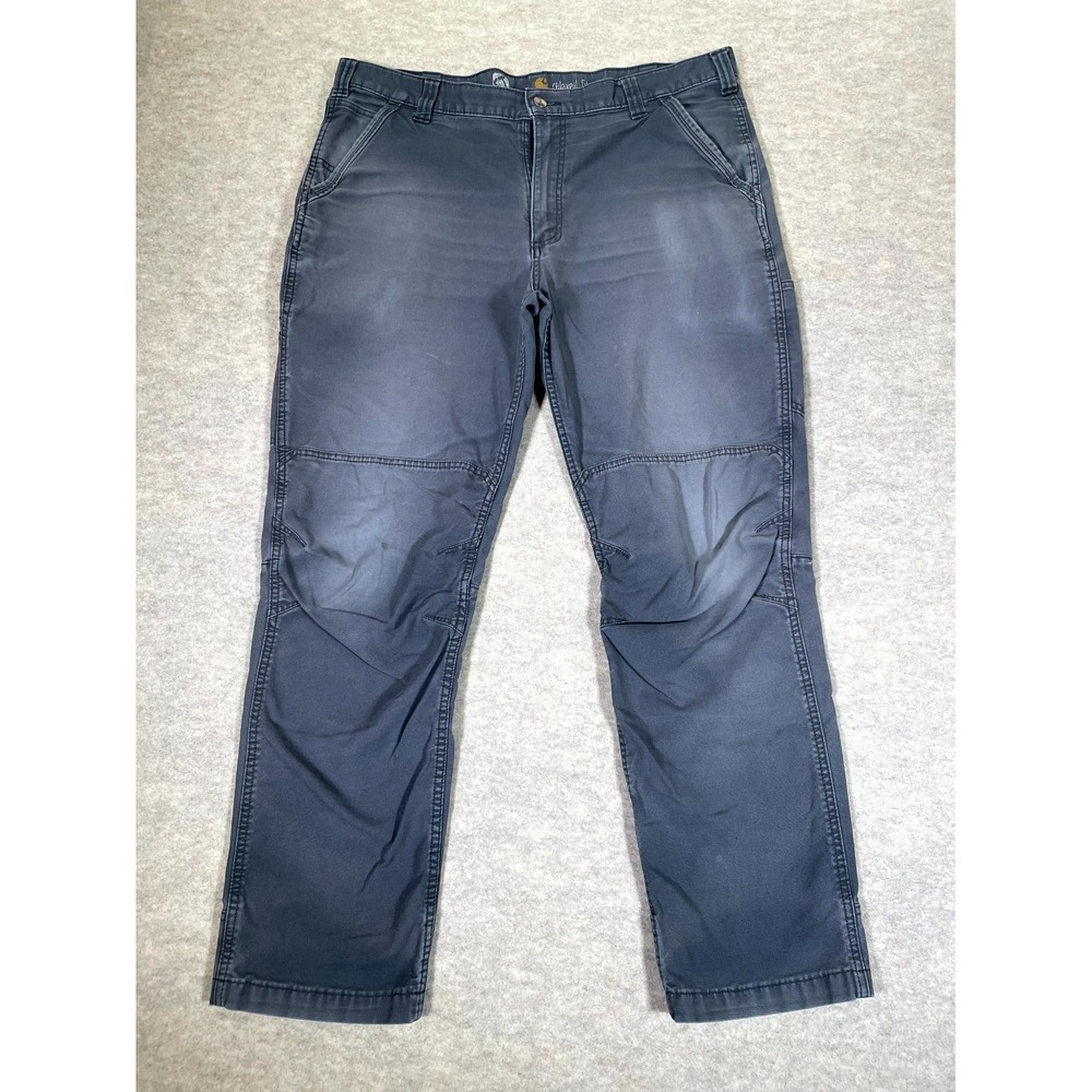 Carhartt Relaxed Fit Full Swing Carpenter Work Pants Mens 40x34 Gray Cotton Logo